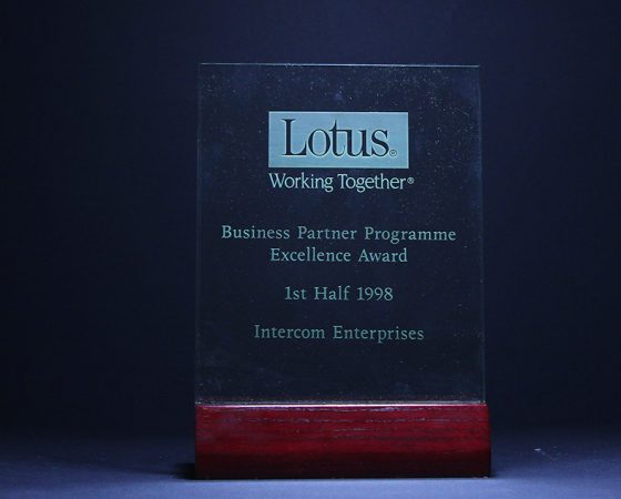 Lotus : Business Partner Programme Excellence award 1998